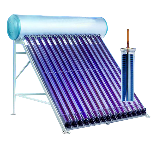 Compact pressurized heat pipe solar water heater system